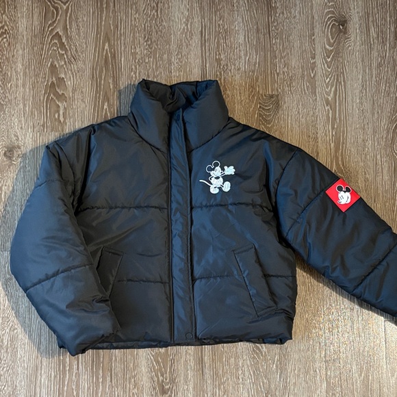 Disney Jackets & Blazers - Disney Black Mickey Mouse Puffer Jacket